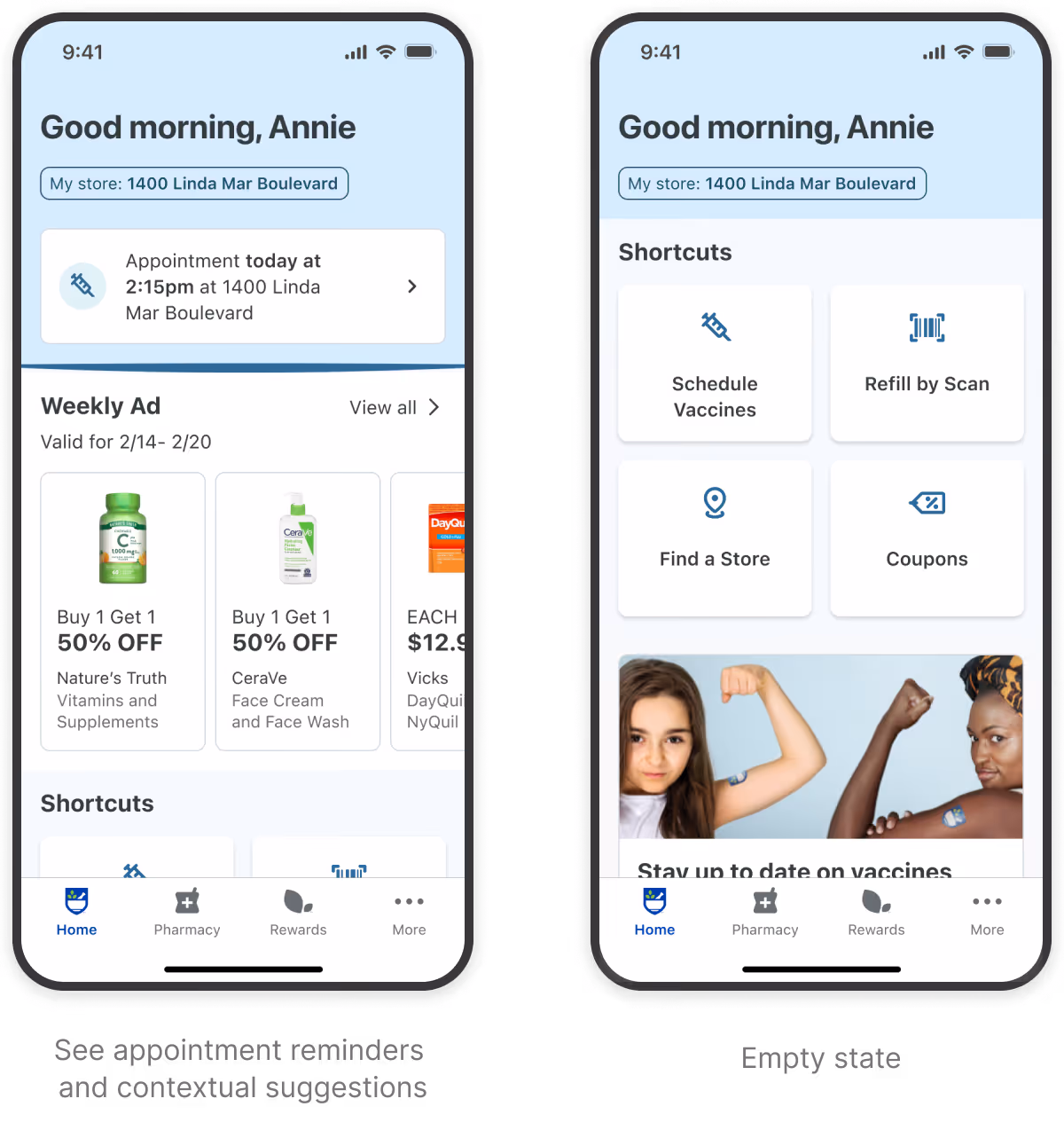 Redesigned home dashboard