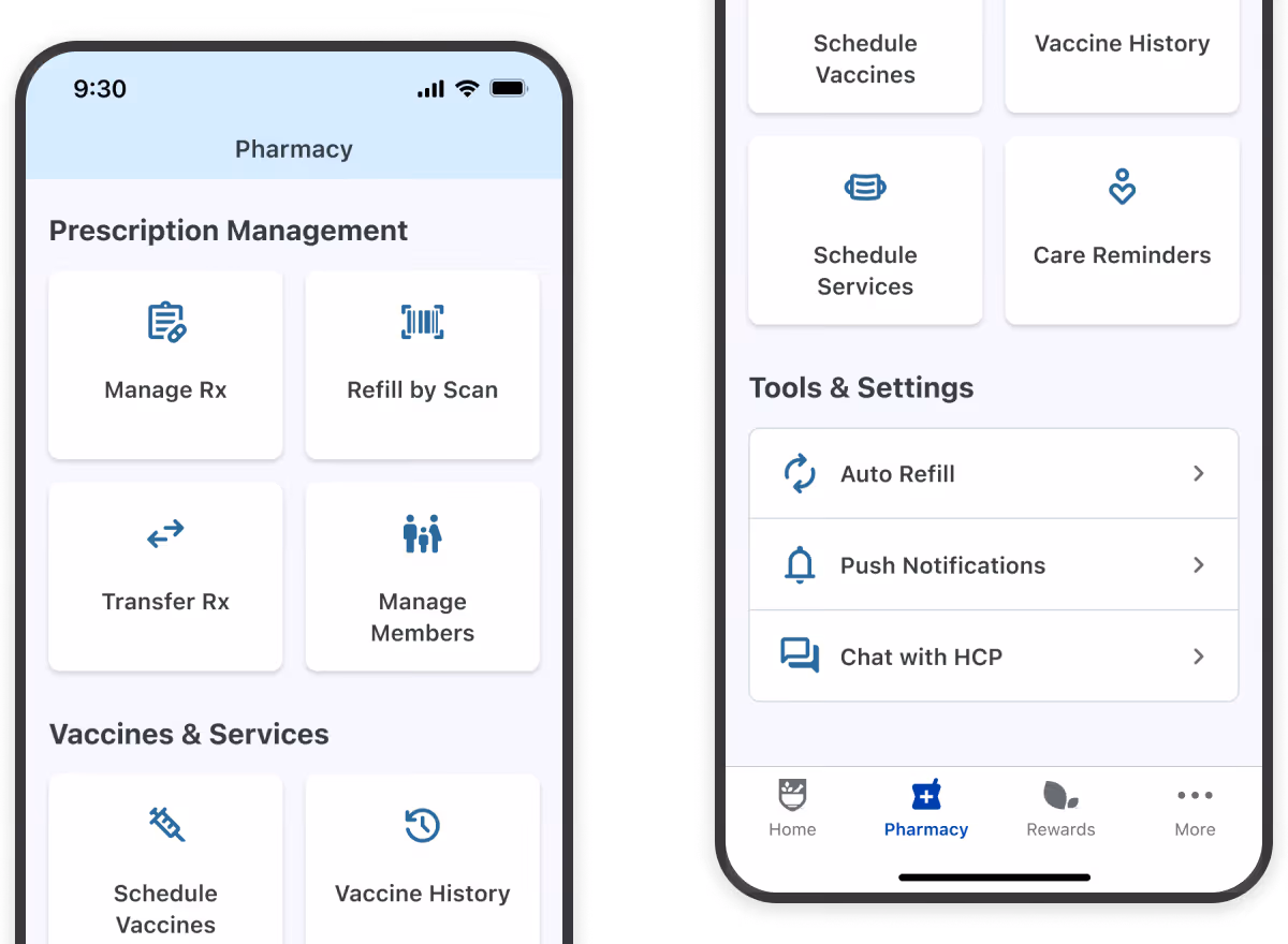 Reorganized pharmacy view